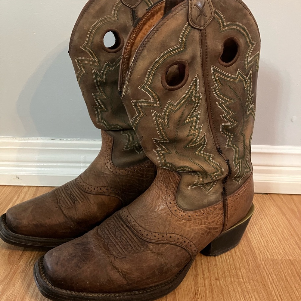 Twisted X Square Toe Brown Cowboy Boots